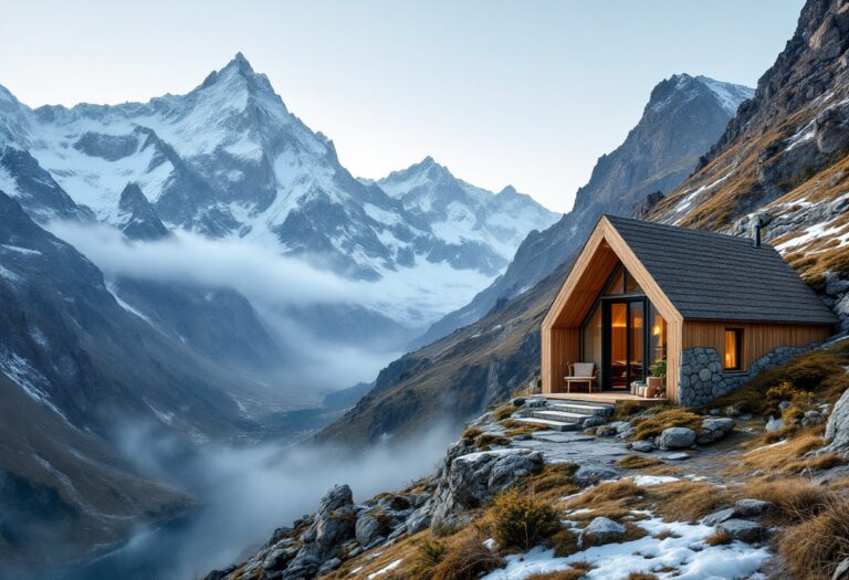 Vista del bivacco Brédy immerso nella natura