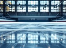 Atleti in azione ai campionati indoor di pattinaggio corsa a Pescara