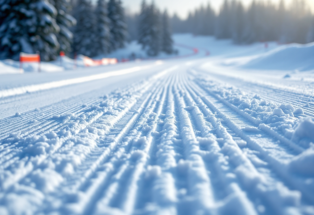 Atleti in azione durante i campionati di biathlon a Lenzerheide
