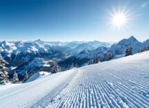 Dominik Paris in azione durante la discesa a Crans Montana