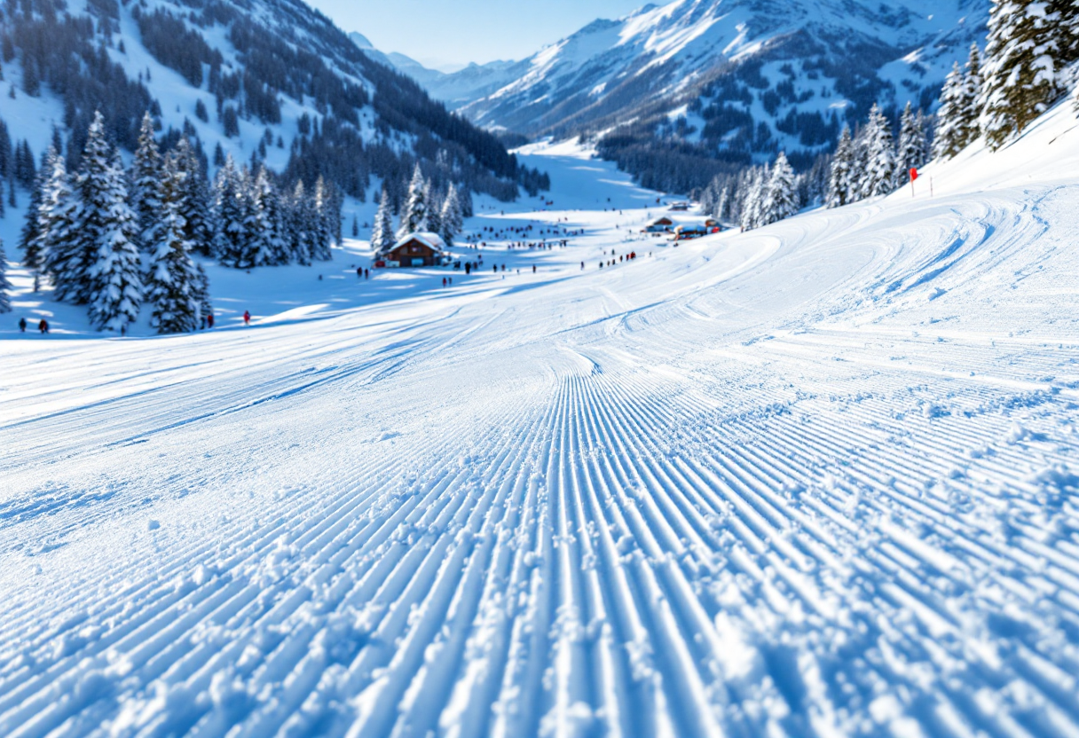 Atleti in azione durante il snowboard cross in Svezia