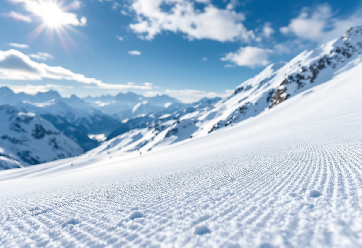 Atleti in azione durante la mass start a Lenzerheide