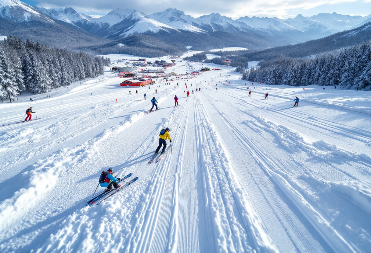 Atleti in competizione al Festival Olimpico di Bakuriani