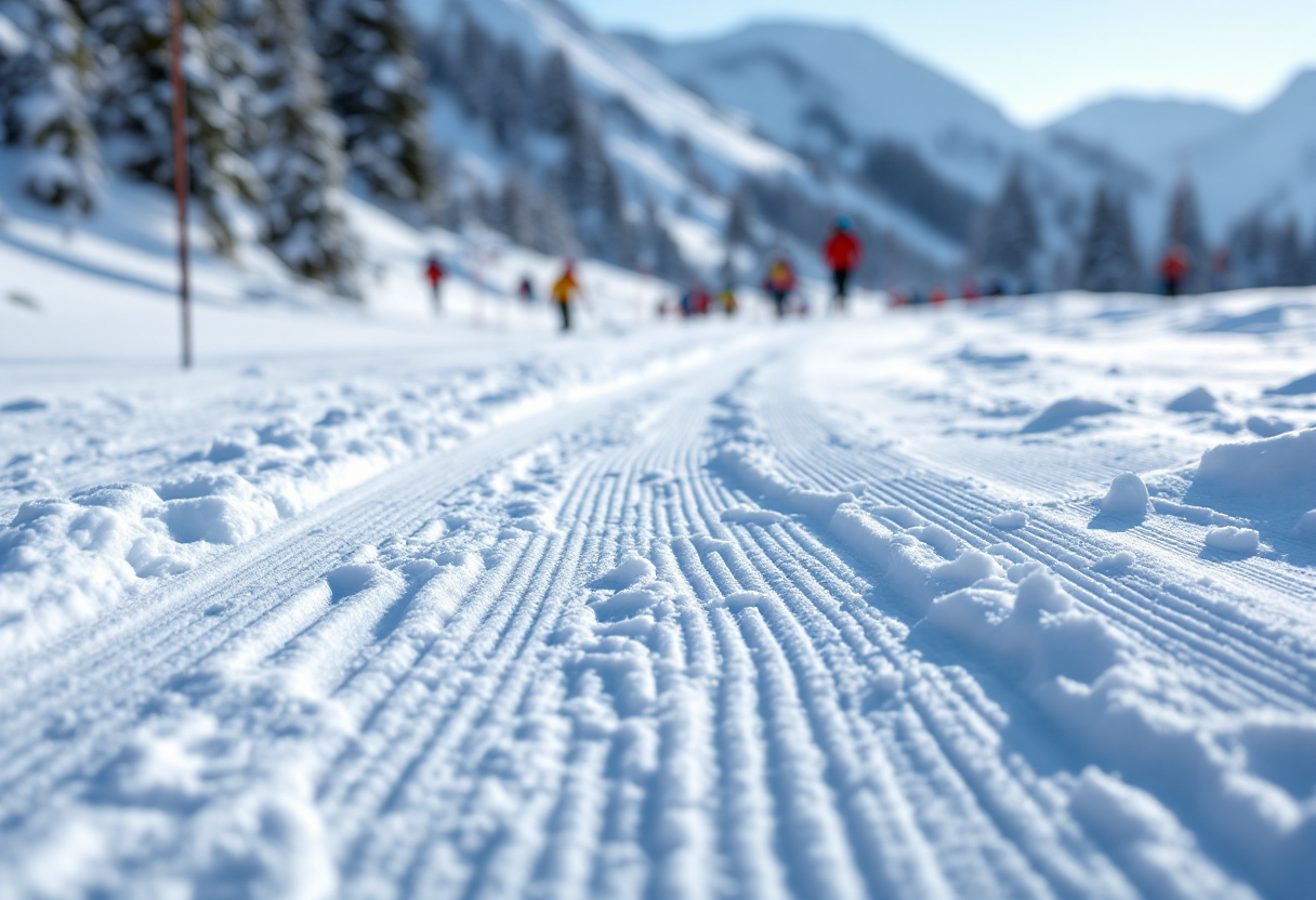 Atleti francesi in azione durante i Mondiali di biathlon