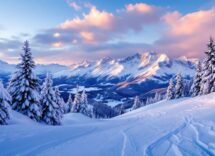 Gaetano Di Centa durante una competizione di sci