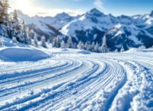 Atleti in azione durante una gara di snowboard cross