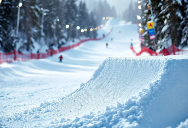 Atleti in azione durante una gara di snowboard cross