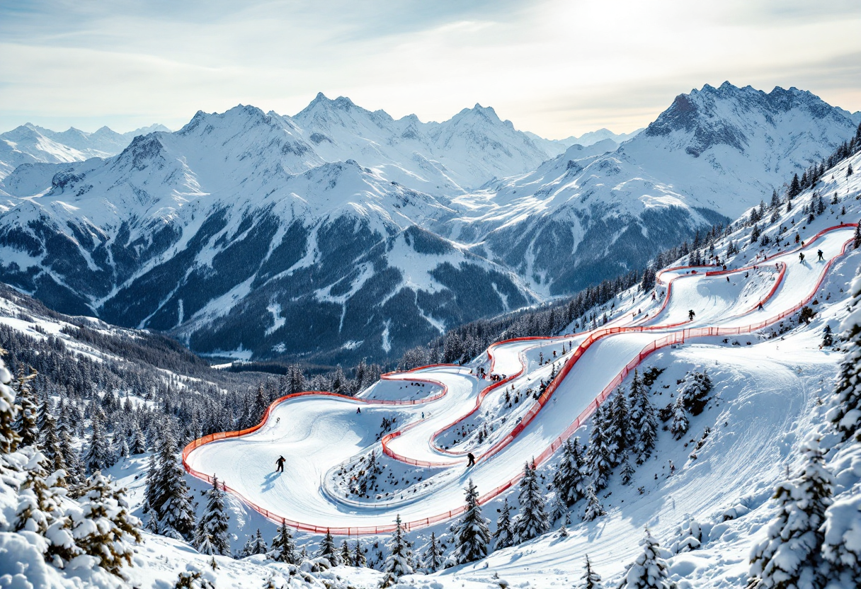 Competizione di snowboard cross in Andorra