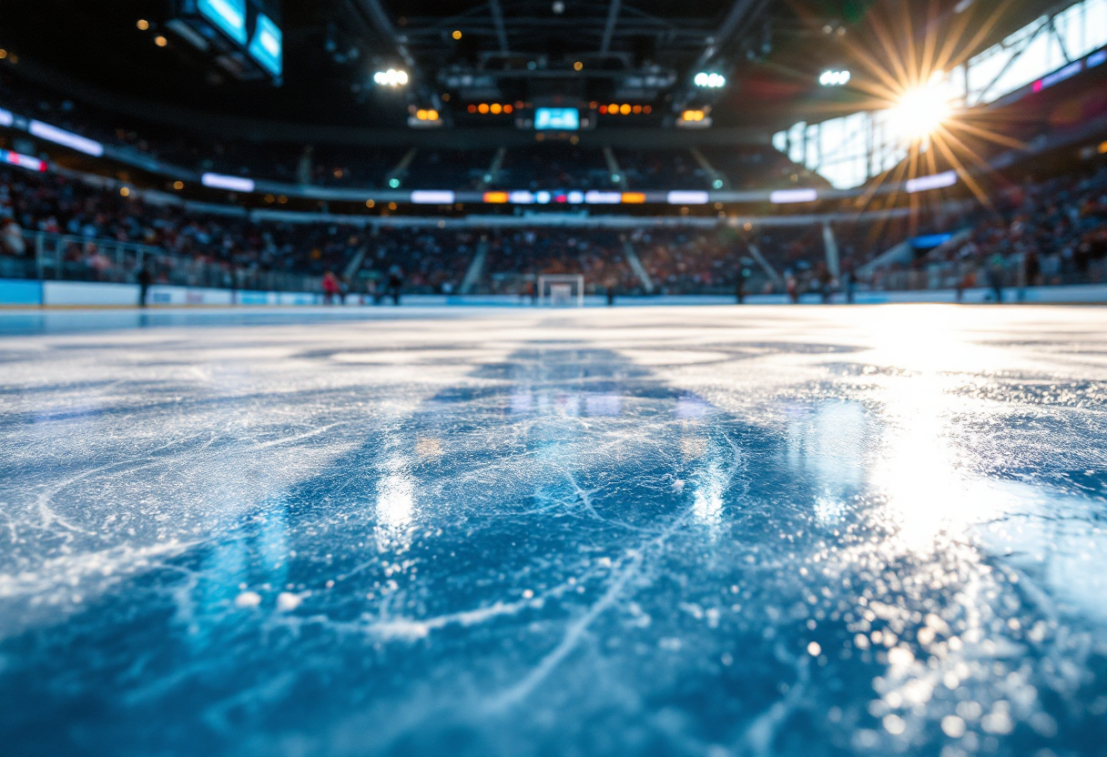 Atleti italiani di speed skating in azione in Polonia