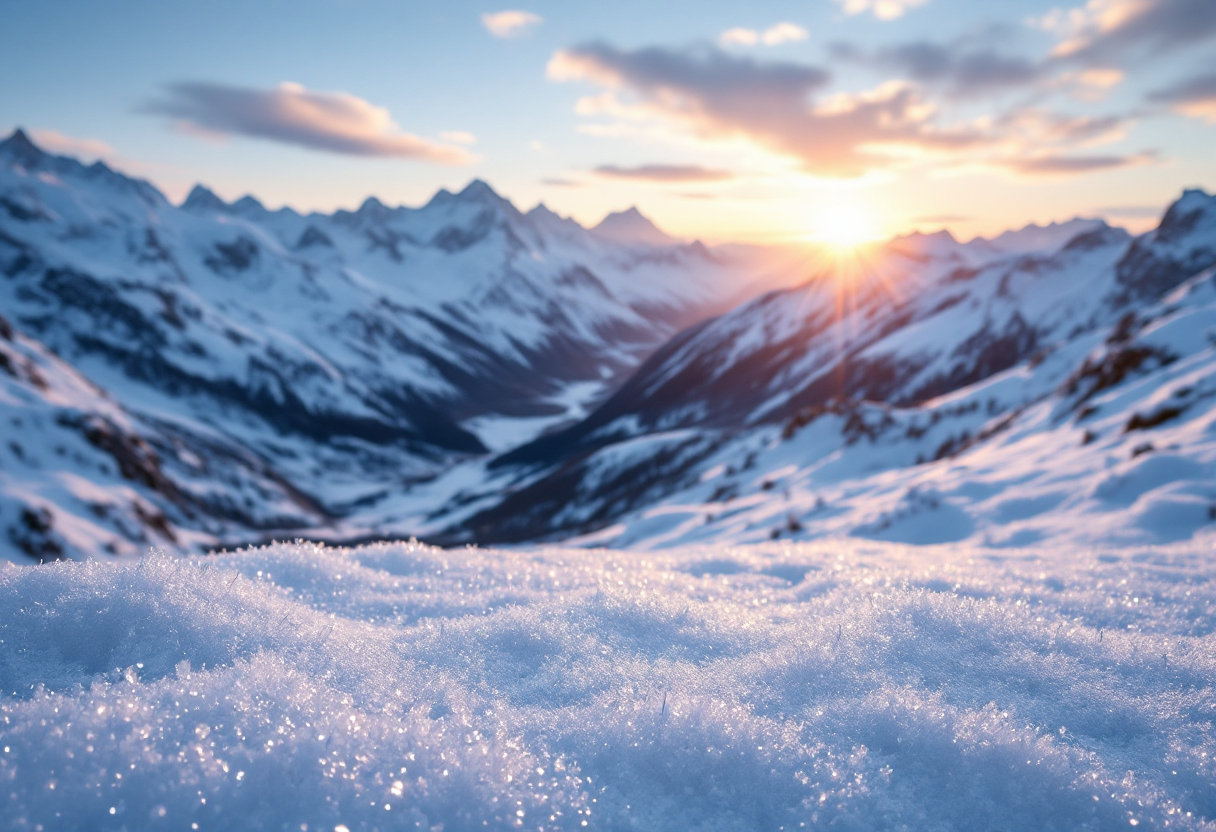 Panorama della Valtellina durante le Olimpiadi invernali 2026