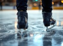 Atleti in azione durante il pattinaggio artistico ai Four Continents 2025