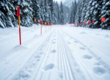 Quentin Fillon-Maillet in azione durante una gara di biathlon