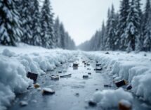 Immagine della pista da bob di Cortina dopo il sabotaggio