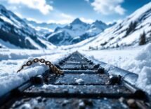 Immagine della pista di bob di Cortina dopo il sabotaggio