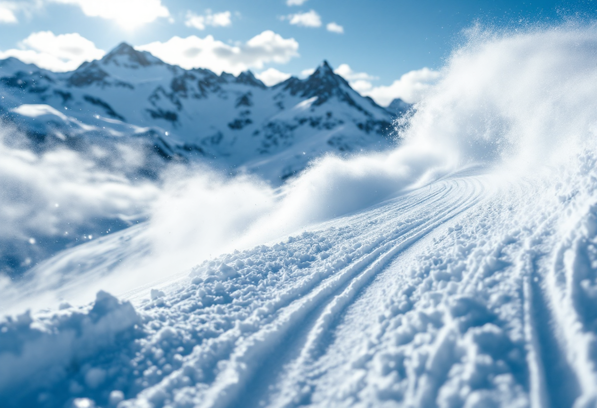 Atleti in azione durante una gara di snowboard cross