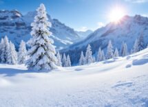 Atleta in azione durante una gara di snowboard cross
