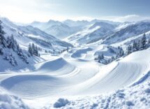 Atleti in azione durante una gara di snowboard cross a Lenzerheide