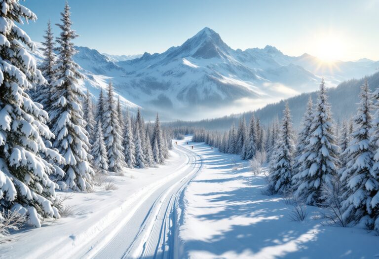 Atleti in azione durante un weekend di sport invernali