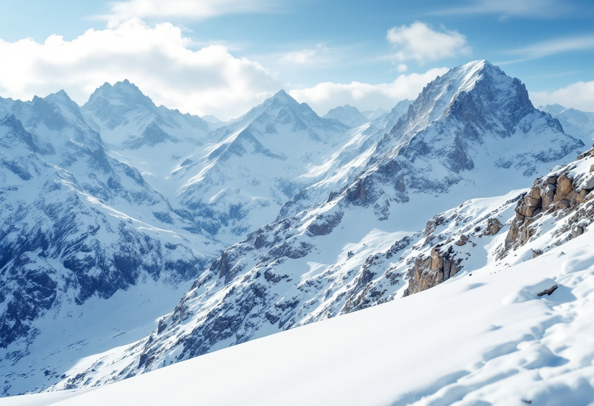 Atleti italiani in azione nello sci alpino