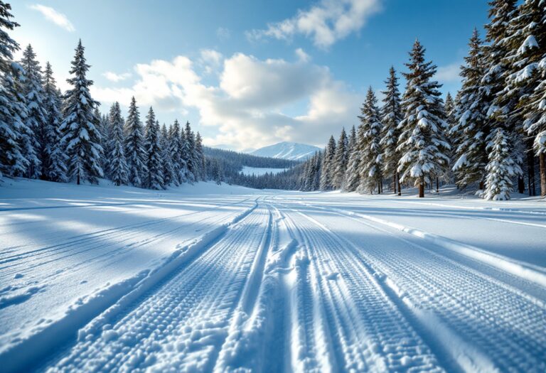 Atleti di biathlon francese in azione durante una gara