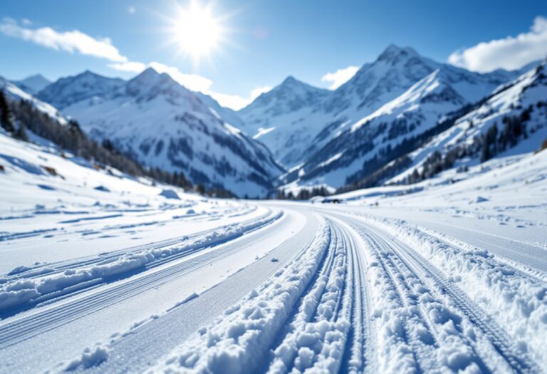 Atleti in azione durante una gara di biathlon in Val Martello