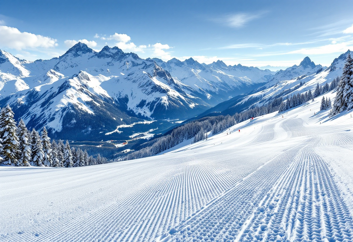 Atleti in azione durante i Campionati di Sci Alpino 2025
