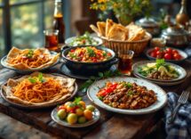 Piatto tipico della cucina armena con ingredienti freschi