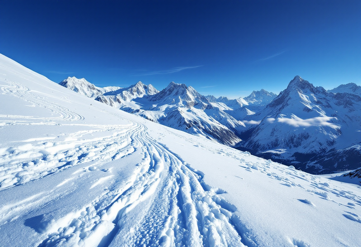 Federica Brignone in azione durante la gara di gigante ad Aare
