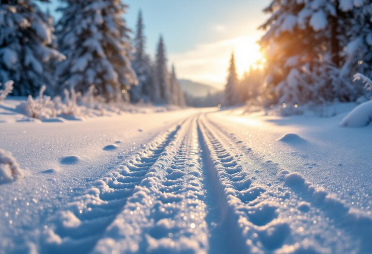 Atleti in azione durante una gara di sport invernali