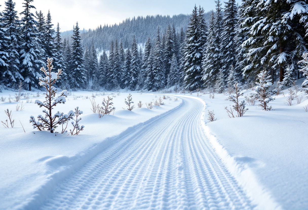 Giovani atleti in azione durante una gara di biathlon