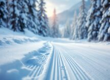 Atleta di biathlon in condizioni estreme durante una gara