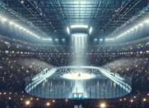 Maxim Naumov in azione sul ghiaccio durante un tributo