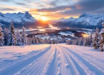 Nika Prevc durante il salto ai mondiali di Trondheim