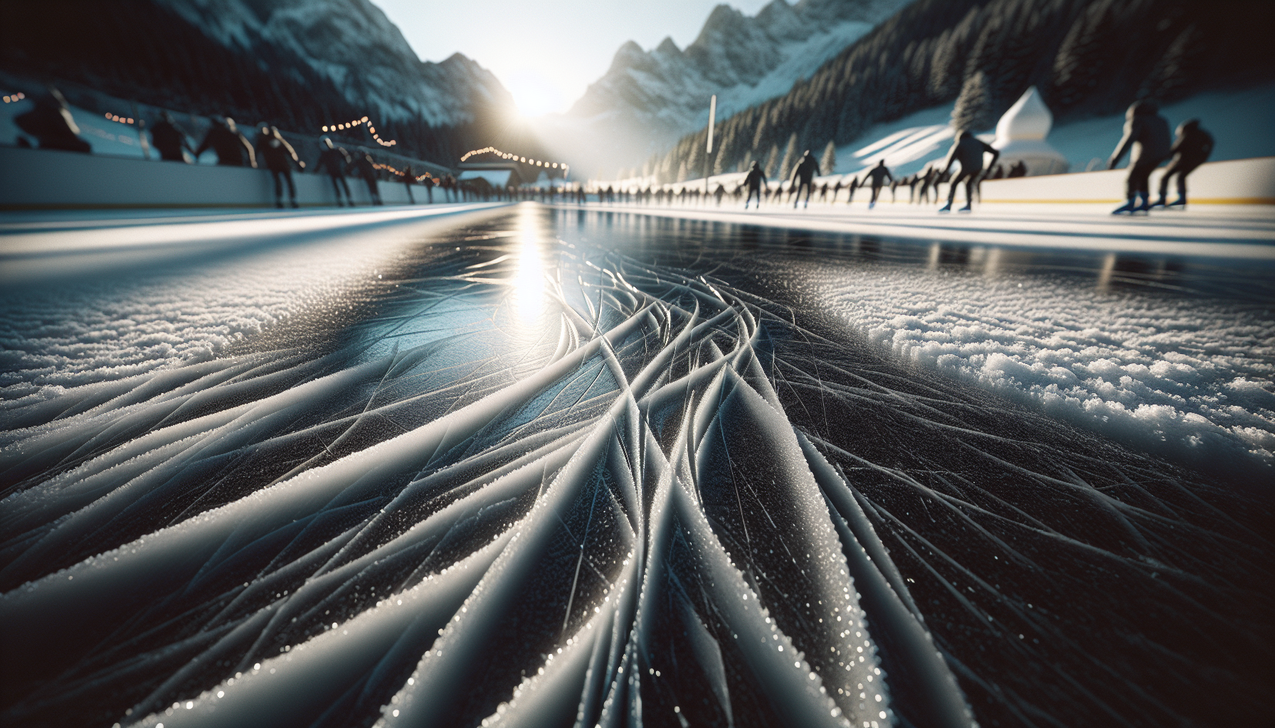 Atleta che pattina sul ghiaccio con eleganza e passione