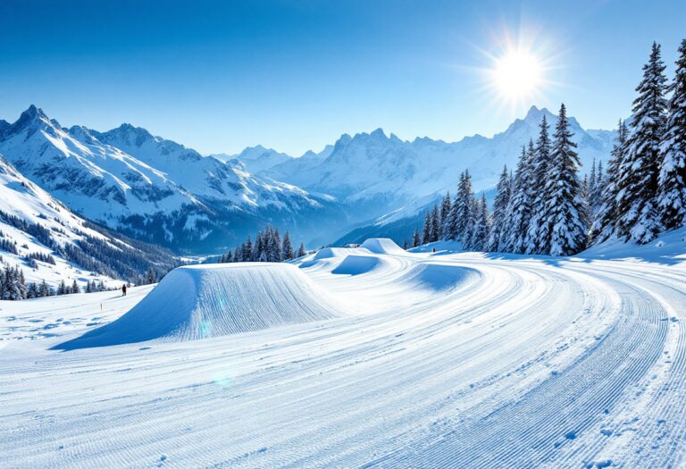 Atleta in azione durante una gara di snowboard cross
