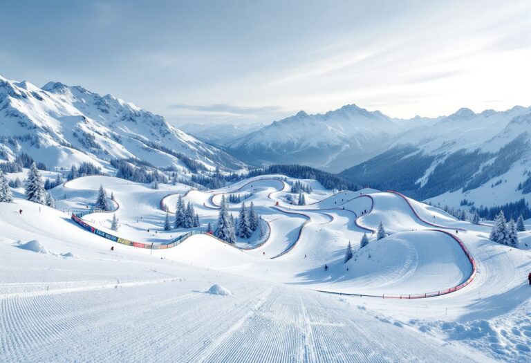 Atleta in azione durante una gara di snowboard cross