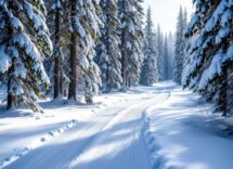 Therese Johaug in azione durante una gara di fondo
