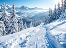 Atleti in azione durante i Campionati di sci di fondo a Les Saisies