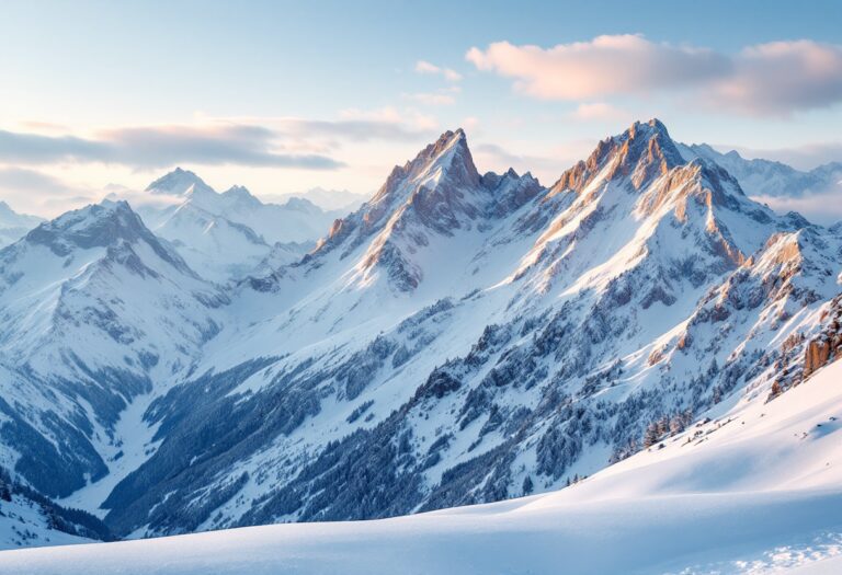 Virginio Bracchi mentre pratica sci a Bormio