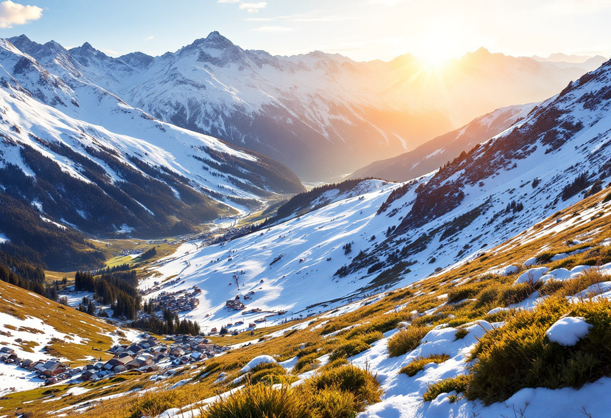 Scenari mozzafiato di Livigno durante una giornata di sci