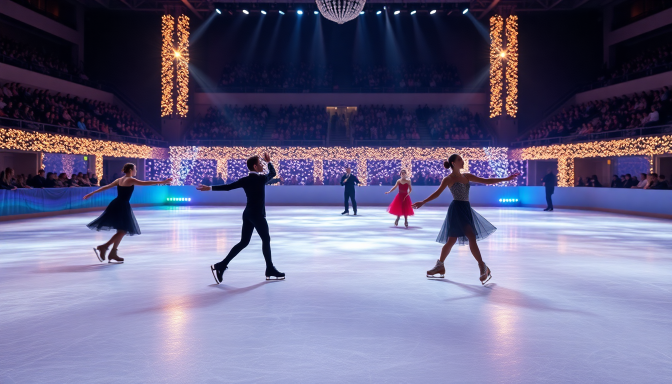 luce un emozionante spettacolo di pattinaggio su ghiaccio ad aosta 1748120001