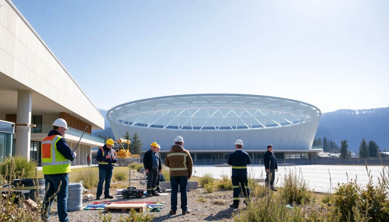 prosegue la riqualificazione dellice rink di baselga di pine 1746452348