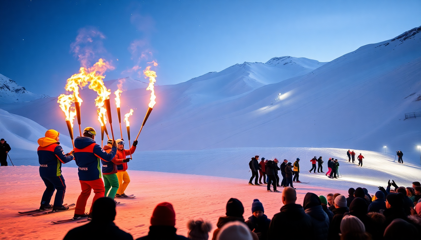 la fiaccolata di sestriere un evento che celebra la tradizione sciistica italiana 1749863302