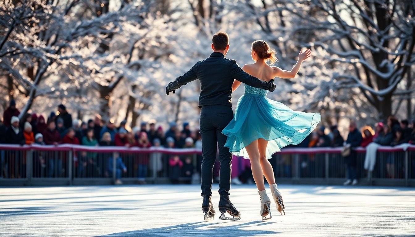 pattinaggio su ghiaccio larte e lo sport che si incontrano sul ghiaccio 1760885138