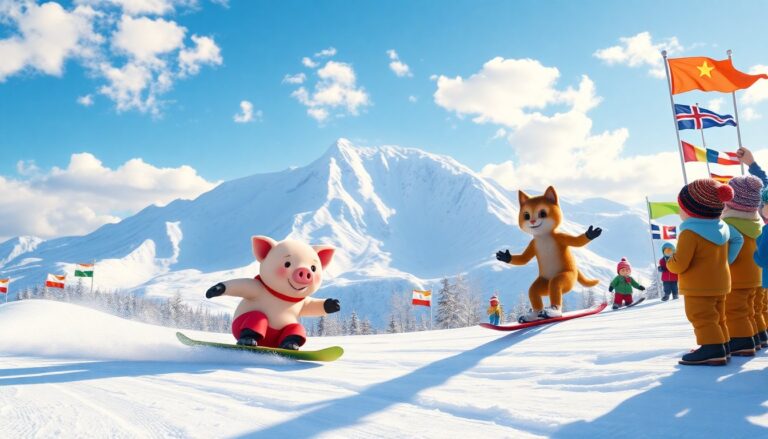 gogopig e mr cat lanimazione sportiva che celebra le olimpiadi con divertimento e avventura 1764529308