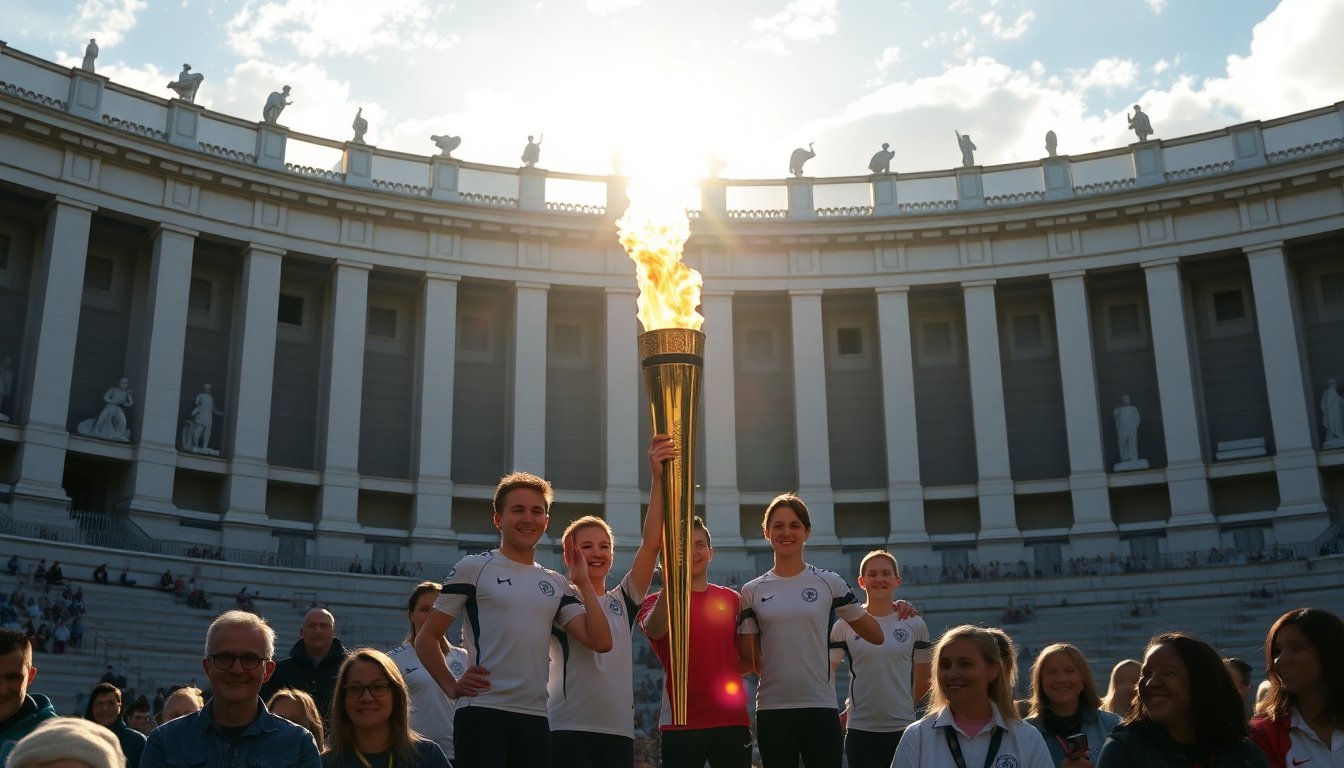 la fiamma olimpica parte da roma inizio del viaggio verso le olimpiadi invernali 2026 1765034143
