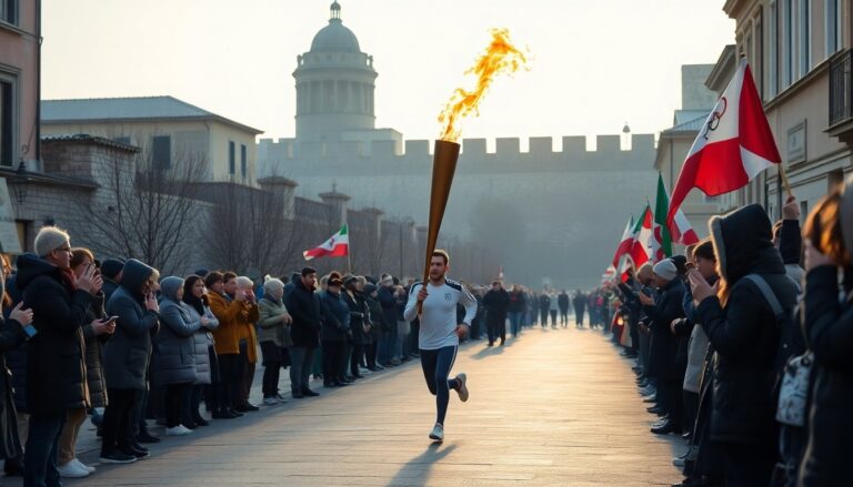 giampaolo beschin tedoforo a verona per le olimpiadi invernali 2026 1768355985