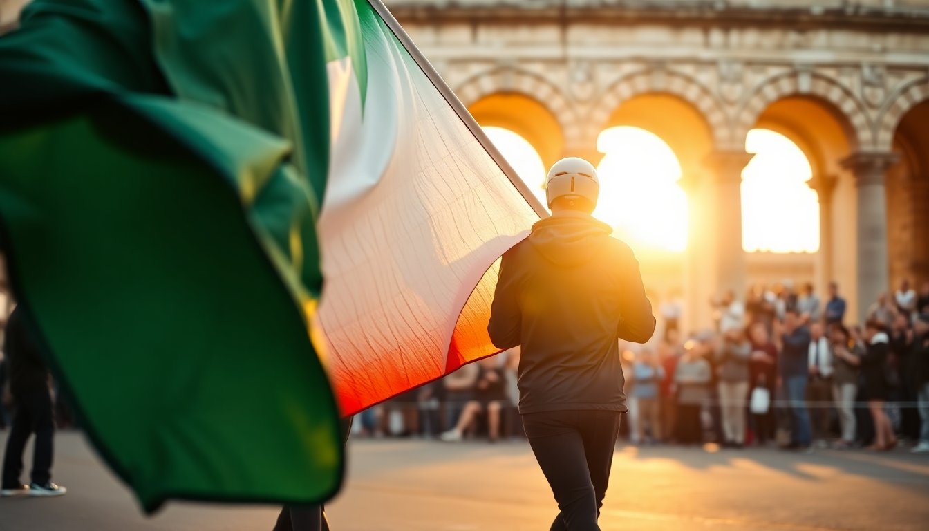 chiusura di milano cortina 2026 vittozzi e ghiotto portano la bandiera italiana a verona 1771945349