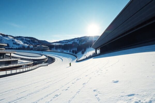 Architetture alpine olimpiche tra palazzetti, piste e paesaggio