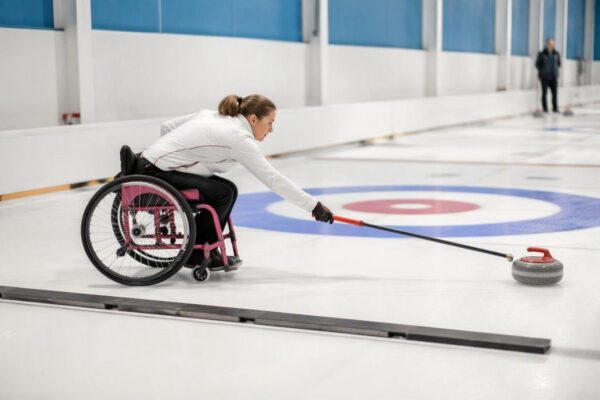 Strategie di curling in carrozzina su angolo e peso